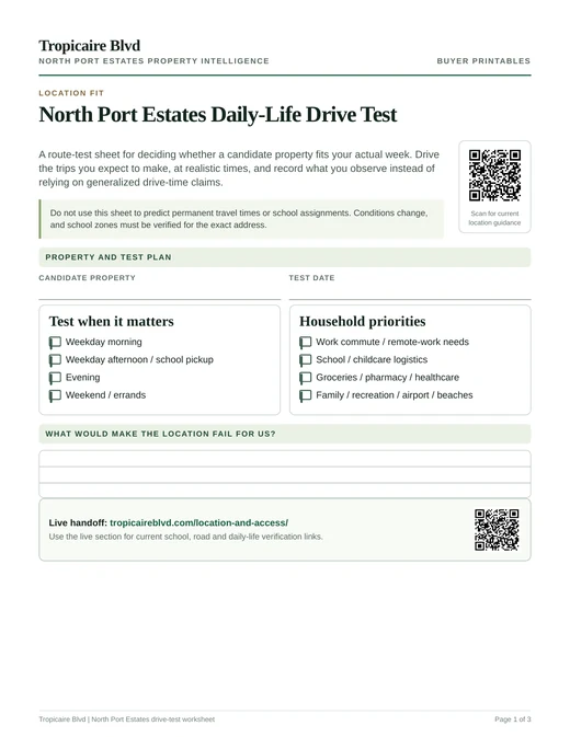 Preview of the North Port Estates Daily-Life Drive Test